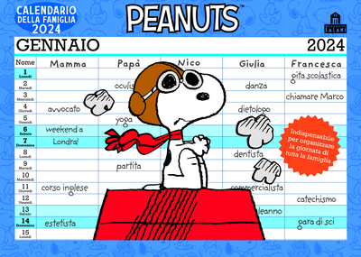 Peanuts. Calendario della famiglia 2024 — Salani